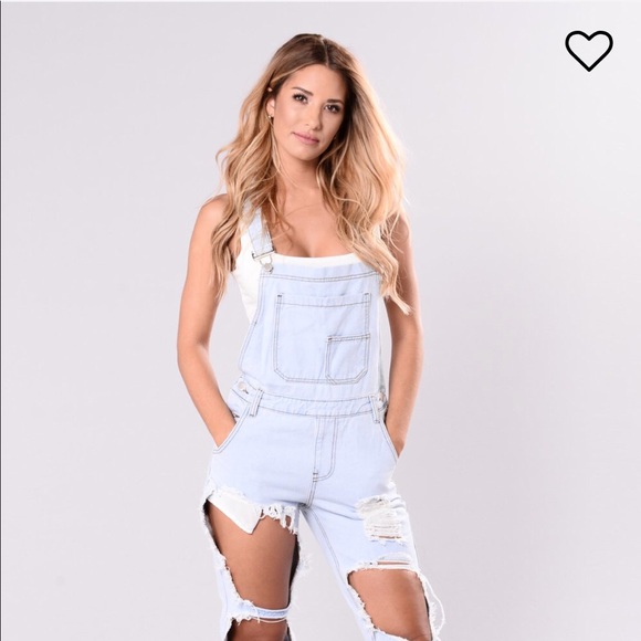 Fashion Nova Pants - Light blue overalls